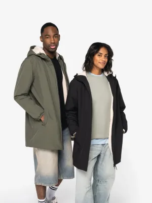 Eco-friendly unisex sherpa-lined waterproof jacket