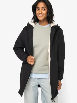 Eco-friendly unisex sherpa-lined waterproof jacket