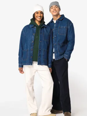 Eco-friendly unisex dropped shoulders denim jacket
