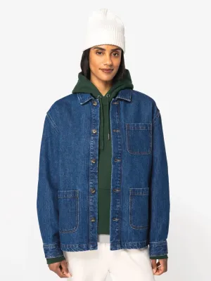 Eco-friendly unisex dropped shoulders denim jacket