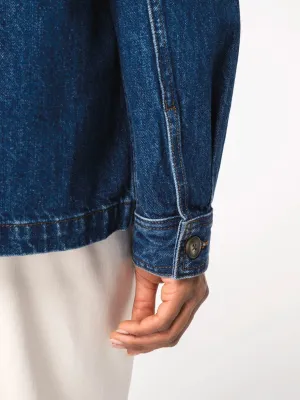 Eco-friendly unisex dropped shoulders denim jacket