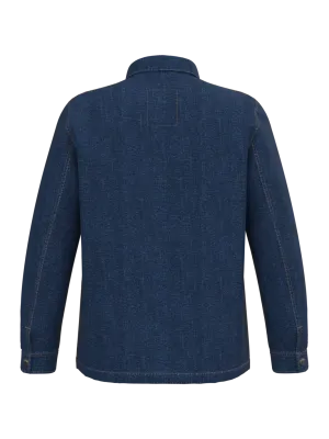 Eco-friendly unisex dropped shoulders denim jacket – Denim