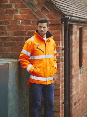 Hi-vis "Fontaine Storm" jacket – Hi Vis Orange / Navy