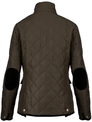Chaqueta acolchada de mujer – Mossy Green / Black