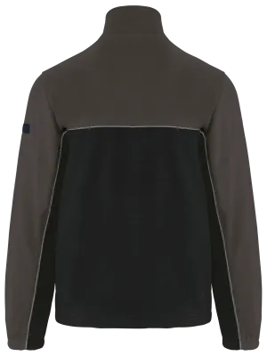 Chaqueta de micropolar bicolor ecológica unisex – Black / Dark Grey