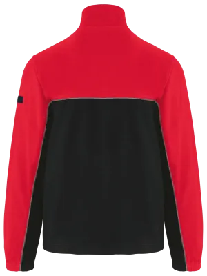 Chaqueta de micropolar bicolor ecológica unisex – Black / Red