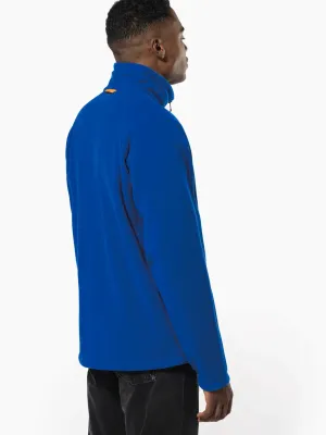 Men's microfleece zip jacket with raglan sleeves