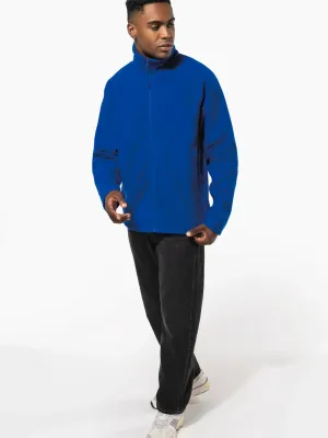 Men's microfleece zip jacket with raglan sleeves