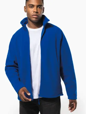 Men's microfleece zip jacket with raglan sleeves