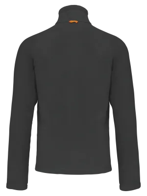 Men's microfleece zip jacket with raglan sleeves – Dark Grey