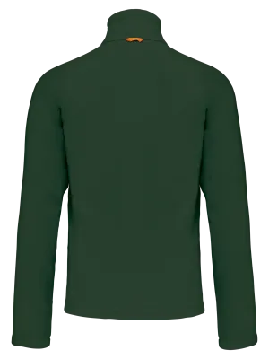 Men's microfleece zip jacket with raglan sleeves – Forest Green