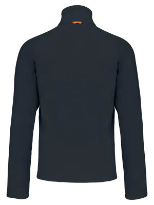 Men's microfleece zip jacket with raglan sleeves – Navy