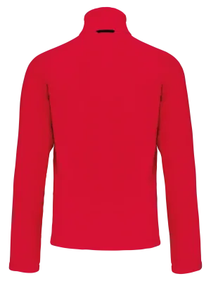 Men's microfleece zip jacket with raglan sleeves – Red
