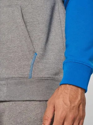 Chaqueta de felpa con cremallera y capucha bicolor unisex