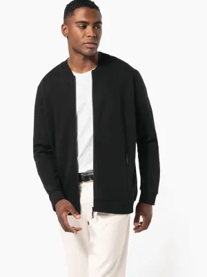 Chaqueta de felpa con cremallera de hombre