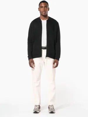 Chaqueta de felpa con cremallera de hombre