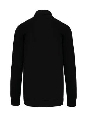Chaqueta de felpa con cremallera de hombre – Black
