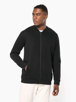 Chaqueta de felpa con cremallera de hombre