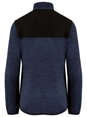 Women's recycled polytricot jacket – Navy Melange / Black