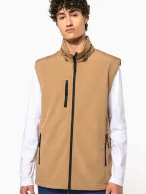 Unisex 3-layer softshell hooded jacket with removable sleeves