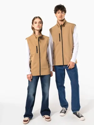 Unisex 3-layer softshell hooded jacket with removable sleeves