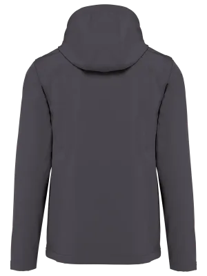 Unisex 3-layer softshell hooded jacket with removable sleeves – Titanium
