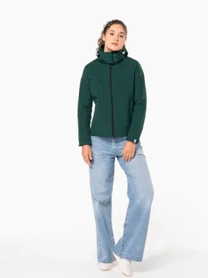 Chaqueta softshell con capucha desmontable de mujer