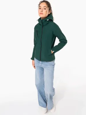 Chaqueta softshell con capucha desmontable de mujer