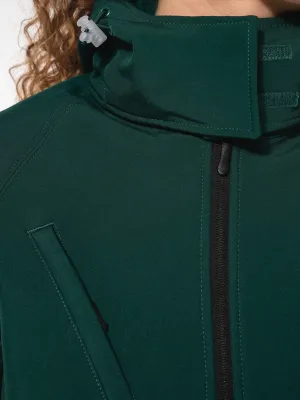 Chaqueta softshell con capucha desmontable de mujer