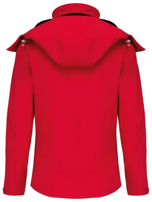 Chaqueta softshell con capucha desmontable de mujer – Red