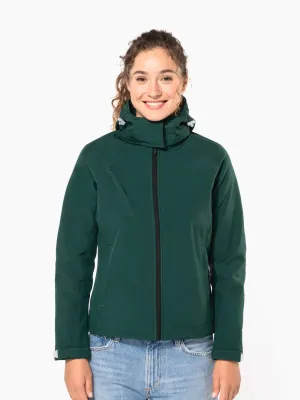 Chaqueta softshell con capucha desmontable de mujer
