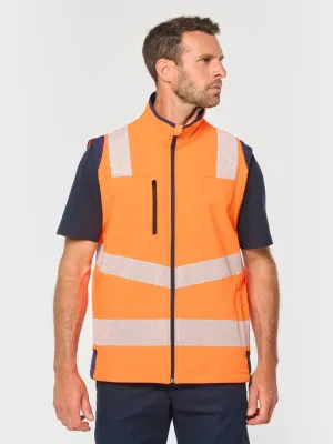 Chaqueta softshell de seguridad reciclada con mangas desmontables unisex