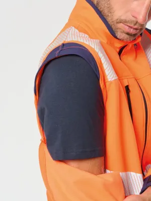 Chaqueta softshell de seguridad reciclada con mangas desmontables unisex