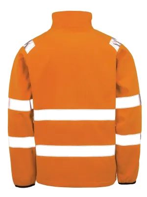 Chaqueta softshell de seguridad reciclada – Fluorescent Orange