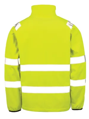Chaqueta softshell de seguridad reciclada – Fluorescent Yellow