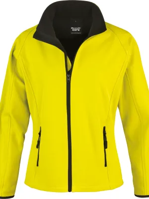 Ladies' Printable Softshell Jacket – Yellow / Black