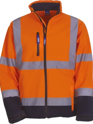 Hi-vis softshell jacket – Hi Vis Orange / Navy