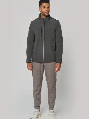 Veste softshell sport manches amovibles unisexe