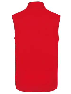 Dual-fabric sleeveless sports jacket – Sporty Red