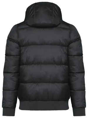 Unisex recycled ripstop jacket with hood – Black