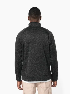 Chaqueta jaspeada con cremallera de hombre