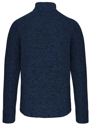 Chaqueta jaspeada con cremallera de hombre – Navy Melange