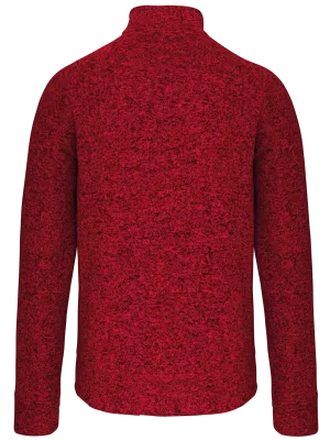 Chaqueta jaspeada con cremallera de hombre – Red Melange