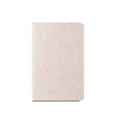 ORGANIC SOFT. A6 notepad with flexible cover made from organic elephant matter (80%)