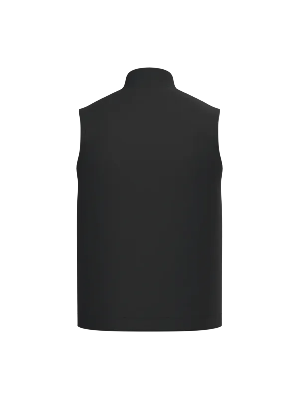 Eco-friendly unisex padded twill bodywarmer with teddy collar