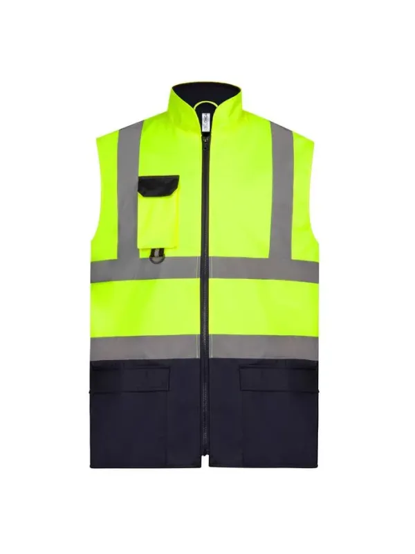 Bodywarmer rembourré haute visibilité