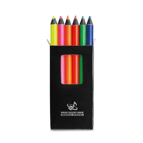 MEMLING. Pencil box with 6 coloured pencils