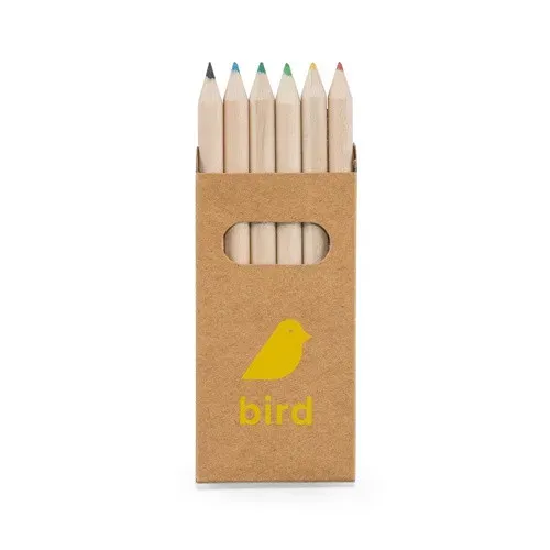 BIRD. Boîte avec 6 crayons de couleur