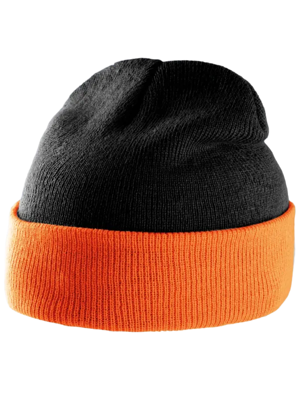 Bonnet bicolore avec revers