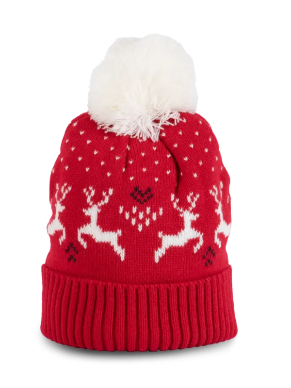 Bonnet de Noël motifs rennes